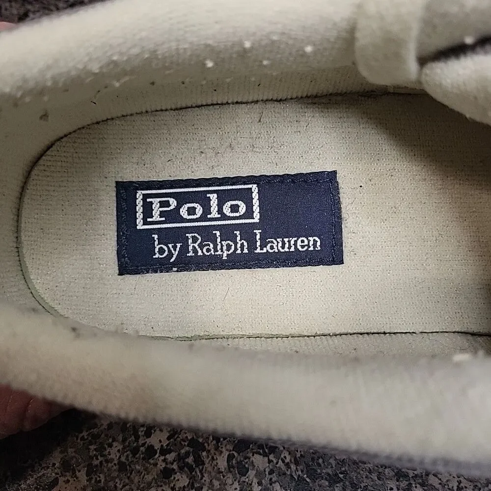 Polo Ralph Lauren Humberto Men's Shiny Gray Mesh‎ Sneakers Size 10D
